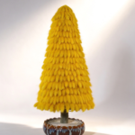 Yellow Bunny Tails Christmas Tree