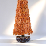 Orange Dried Oat Stalks Christmas Tree